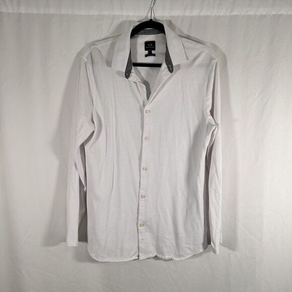 Armani Exchange Other - Armani Exchange Shirt Men's Large White Long Sleeve Button Up Regular Cotton